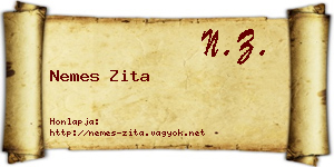 Nemes Zita névjegykártya