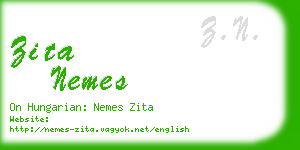 zita nemes business card